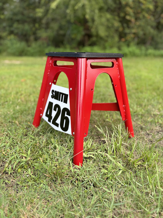 Bike Stand in Honda Passion Red